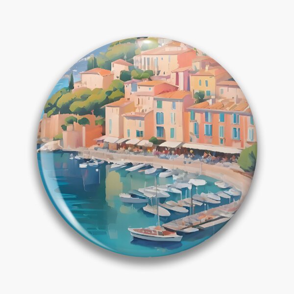 Item preview, Marina on the French Riviera designed and sold by Lavandine-art.