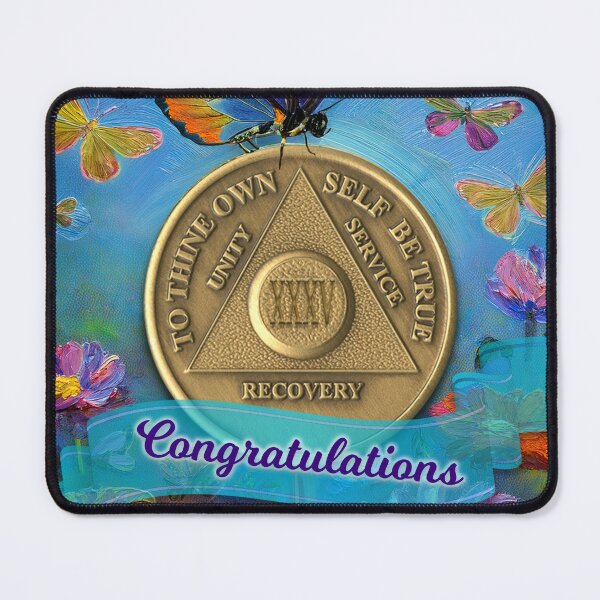Item preview, 35 Year AA Anniversary Coin Congratulations Butterflies Flowers designed and sold by ApexDesigners.