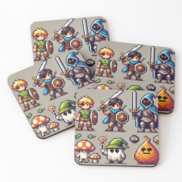 Item preview, Pixel Art Fantasy RPG Characters – Retro Adventure T-Shirt designed and sold by ANIARTONLINE.
