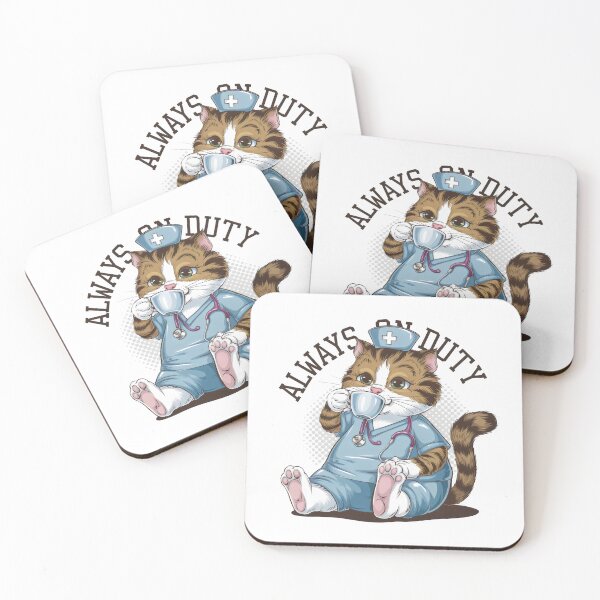 Item preview, Always On Duty – health care worker, doctor, coffee break. designed and sold by Pastel-Pulse.