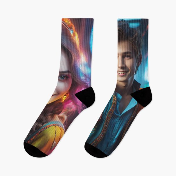 Item preview, Two Individuals are Shown Wearing Vibrant and Colorful Clothing designed and sold by masabo.