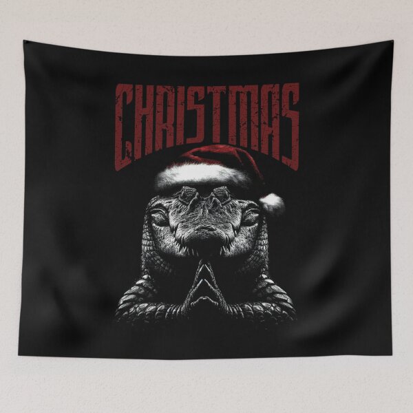 Item preview, Gothic Christmas Crocodile Shirt - Dark Humor Holiday Gift designed and sold by PrintsGate.
