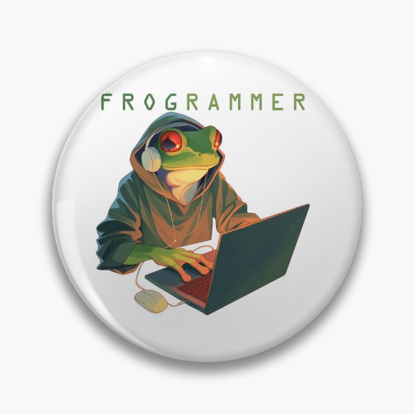 Item preview, Frogrammer Frog, Gift for Engineer and Programmers,  Funny Animals designed and sold by DigitAIShop.