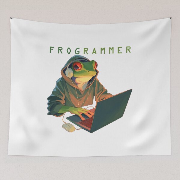 Item preview, Frogrammer Frog, Gift for Engineer and Programmers,  Funny Animals designed and sold by DigitAIShop.