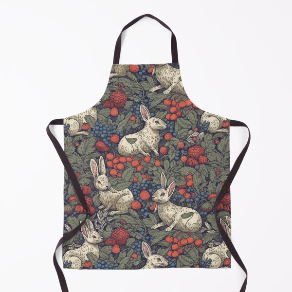 Item preview, White Rabbits Among Berries and Flowers designed and sold by JstPeachy.