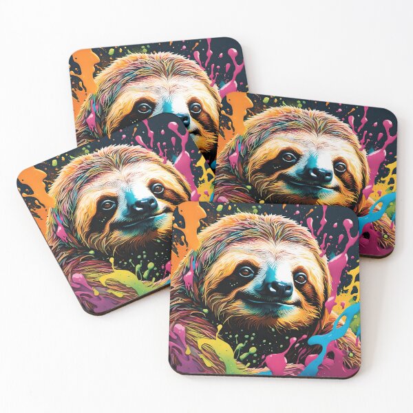 Item preview, Sloth with splatters designed and sold by lalylaura.
