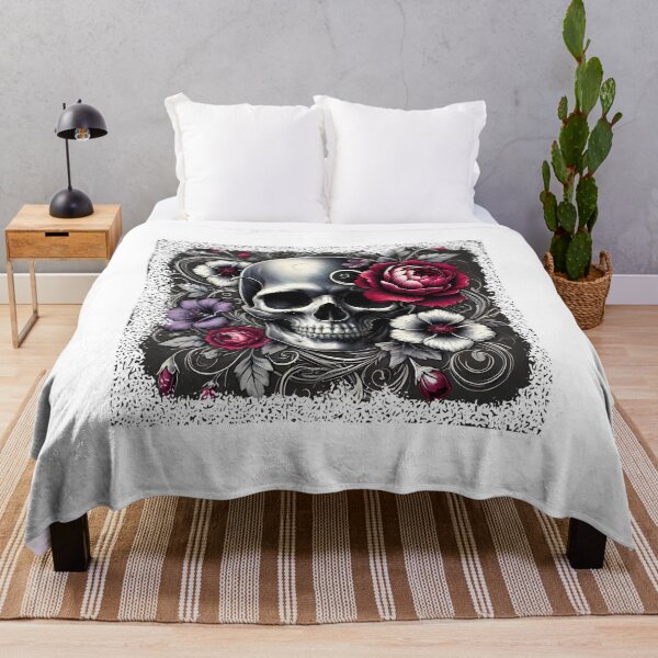 Item preview, Horror Skull with Flowers Design  designed and sold by DesignHub.