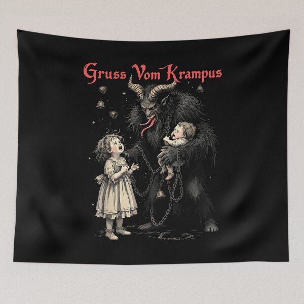 Item preview, Gruss Vom Krampus Christmas Eve Naughty Kids Xmas designed and sold by ShaadheeArteta.