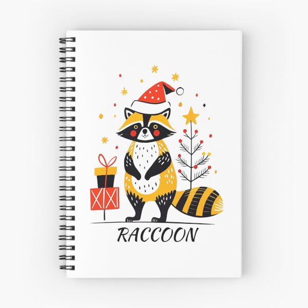 Item preview, Lindo diseño de mapache navideño, mapache con gorro de Papá Noel, divertida decoración navideña de mapache, regalo de feliz Navidad, camiseta navideña con temática de animales designed and sold by Colorful-Garden.