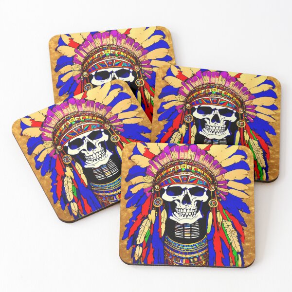 Item preview, Native Indian Chief Skull Art designed and sold by TheDarkWardrobe.