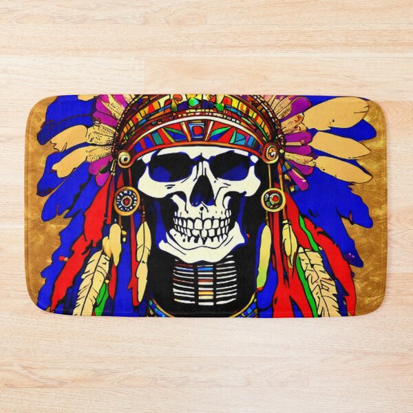 Item preview, Native Indian Chief Skull Art designed and sold by TheDarkWardrobe.