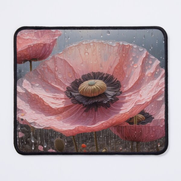 Item preview, Wet Pink Poppies designed and sold by M-Y-A-R-T-.
