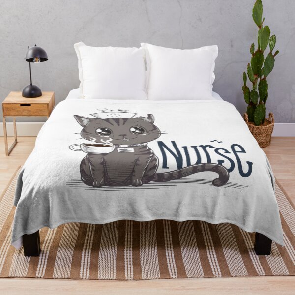 Item preview, Work job. Adorable Cat with Coffee – Healthcare Design designed and sold by Pastel-Pulse.