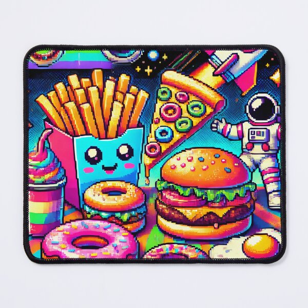 Item preview, Retro Pixel Art Space Food Adventure - Kawaii Junk Food in Space designed and sold by ANIARTONLINE.