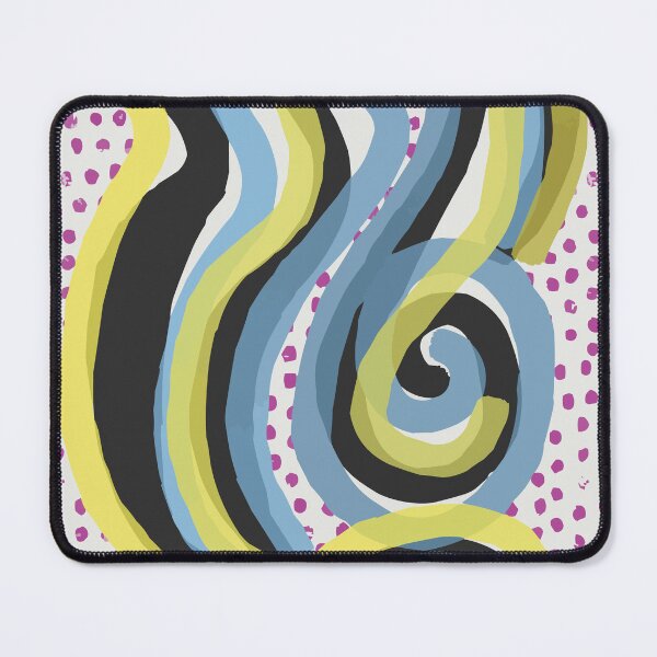 Item preview, Blue, black and green treble clef over pink dot pattern designed and sold by si-cha.