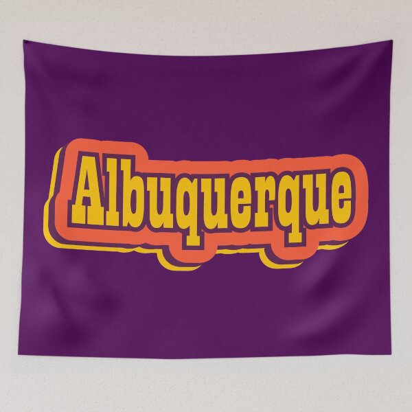 Item preview, Albuquerque, New Mexico Retro Typography designed and sold by ArtNoveltee.