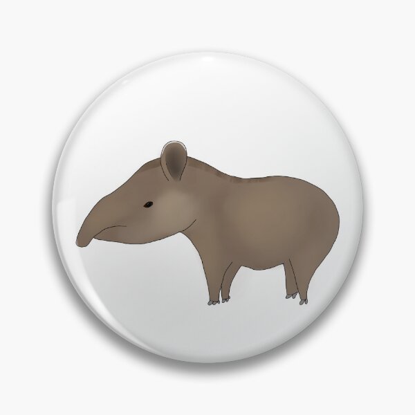 Item preview, Cartoon tapir (brazilian lowland tapir) designed and sold by ThatIsSomething.