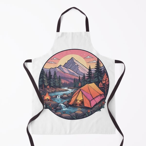 Item preview, Serene Floral Mountain Morning - Line Art Nature Design for Outdoor Lovers designed and sold by asbno19.