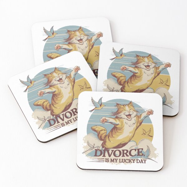 Item preview, Funny Divorce Celebration Cat – Lucky Day Freedom Design designed and sold by Pastel-Pulse.