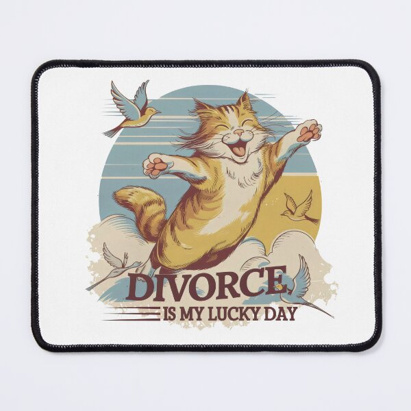 Item preview, Funny Divorce Celebration Cat – Lucky Day Freedom Design designed and sold by Pastel-Pulse.