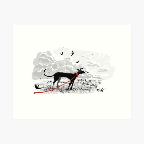 Item preview, Magic the Greyhound with swallows designed and sold by RichSkipworth.