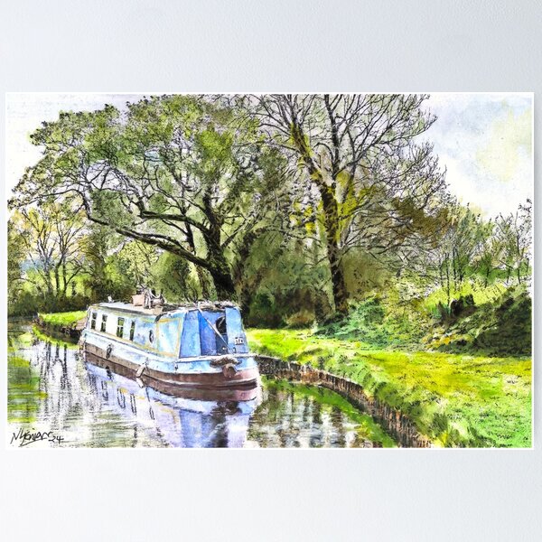 Item preview, Narrowboat on Lancaster Canal, near Tewitfield designed and sold by Nigel Senior.