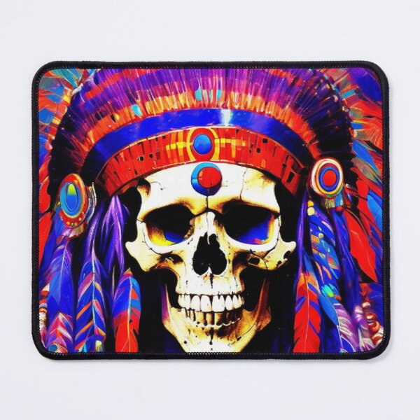 Item preview, Native Indian Chief Skull Art designed and sold by TheDarkWardrobe.