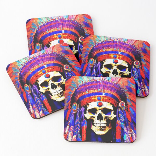 Item preview, Native Indian Chief Skull Art designed and sold by TheDarkWardrobe.