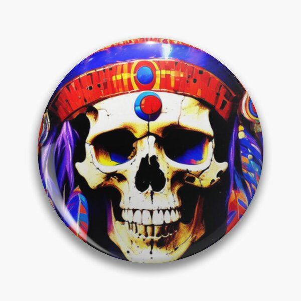 Artikelvorschau, Totenkopfkunst des Indianerhäuptlings entworfen und verkauft von TheDarkWardrobe.