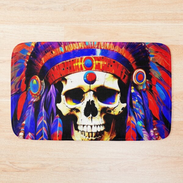 Item preview, Native Indian Chief Skull Art designed and sold by TheDarkWardrobe.