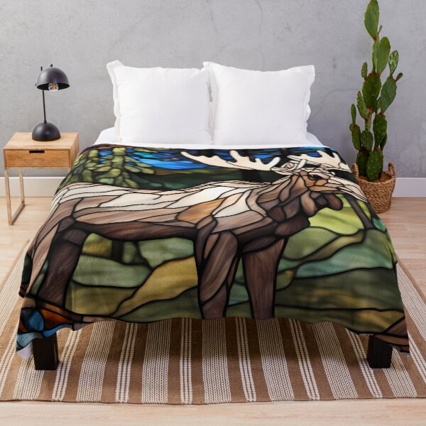 Item preview, Great Moose in Stained Glass designed and sold by CalmnessbyChoice.