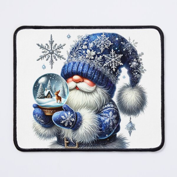 Item preview, Cozy Christmas gnome spirit with snow globe designed and sold by CleanDecor.