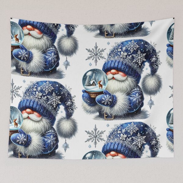 Item preview, Cozy Christmas gnome spirit with snow globe designed and sold by CleanDecor.