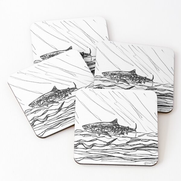 Item preview, Drawing Shark Sea Underwater Autistic Pencil Art designed and sold by Auti-Animals.