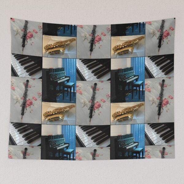 Item preview, Piano, Oboe and Saxophone Collage designed and sold by MidnightMelody.