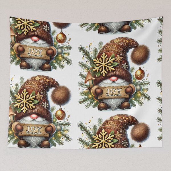 Item preview, Cozy Christmas gnome Joy to the World designed and sold by CleanDecor.