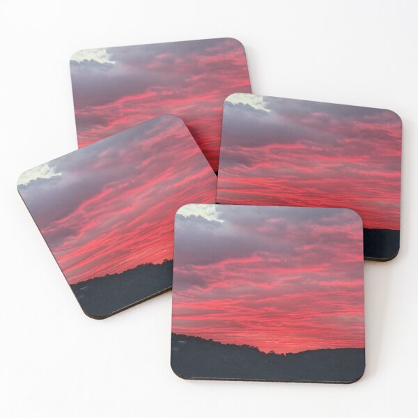 Item preview, Crimson Dusk Over Rolling Hills designed and sold by NoRagetsArt.