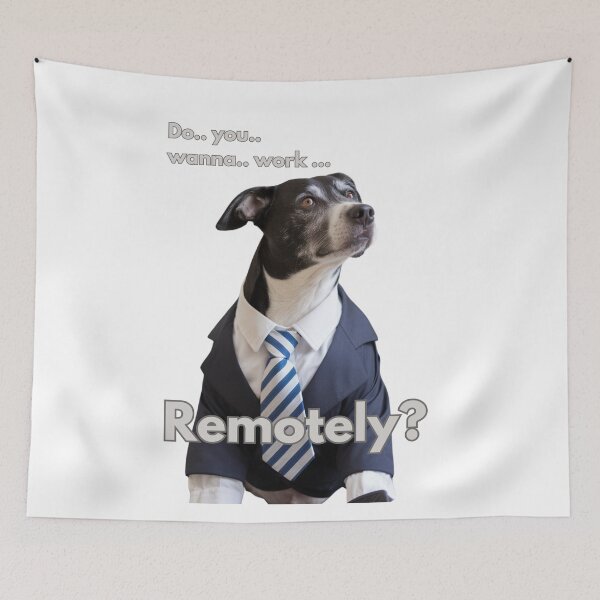 Item preview, Dog Salaryman Want to Work Remotely designed and sold by AyaJP.