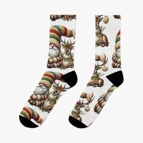Item preview, Cozy Christmas gnome magic deer designed and sold by CleanDecor.