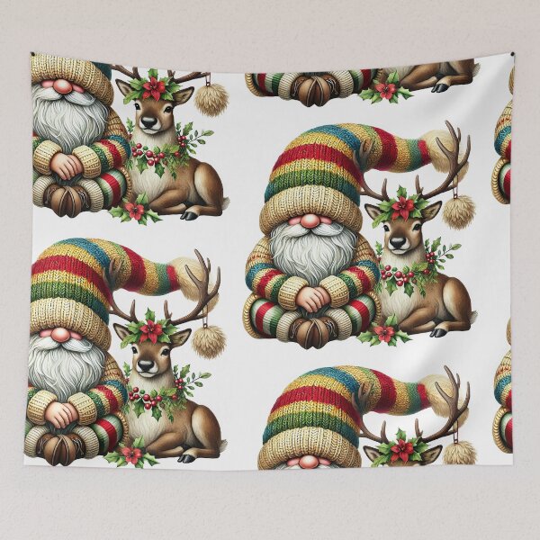 Item preview, Cozy Christmas gnome magic deer designed and sold by CleanDecor.
