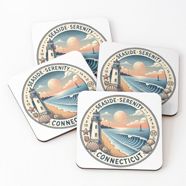 Item preview, Connecticut's Seaside Serenity: Lighthouses, Waves, and Coastal Calm designed and sold by OminatorVision.