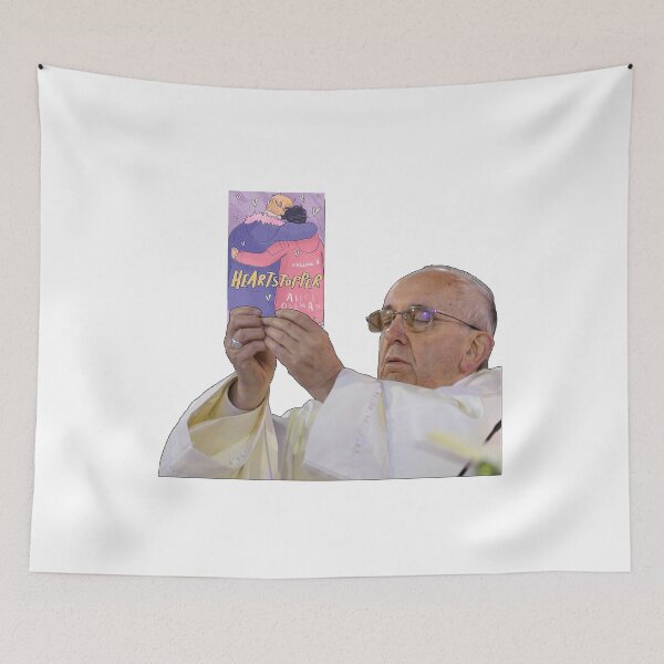 Item preview, Pope Holding Heartstopper Volume 4 by Alice Oseman designed and sold by baranskini.