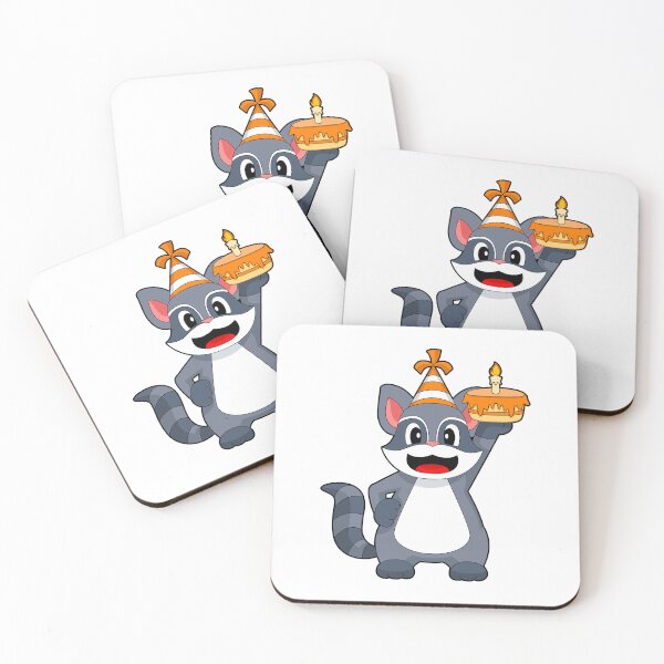 Item preview, Racoon Birthday Party hat designed and sold by Snabdesign84.