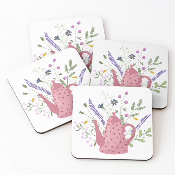 Item preview, Vector illustration of a doodle teapot with herbal tea designed and sold by Familyshmot.