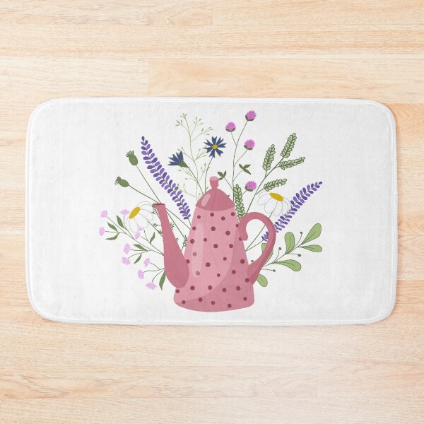 Item preview, Vector illustration of a doodle teapot with herbal tea designed and sold by Familyshmot.