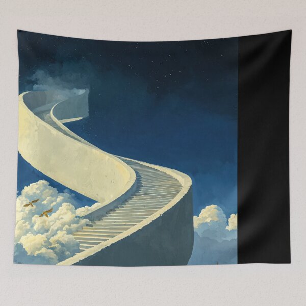 Item preview, Whimsical Stairway to the Stars in Dreamy Skies designed and sold by regnumsaturni.