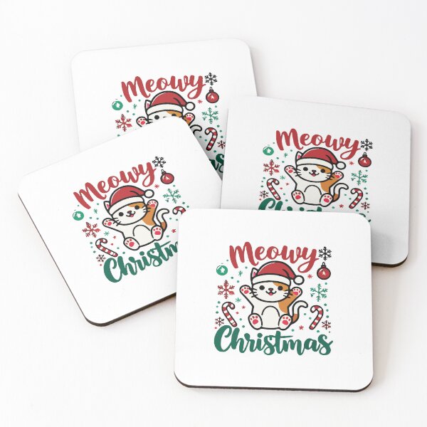 Item preview, Meowy Christmas - Cute Festive Cat Holiday designed and sold by chantastical.