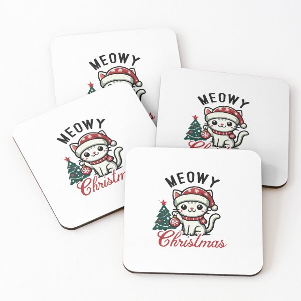 Item preview, Meowy Christmas - Cute Festive Cat Holiday designed and sold by chantastical.