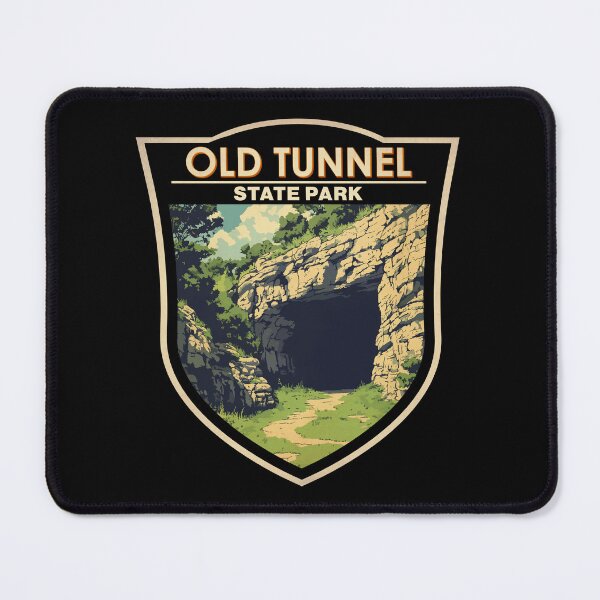 Item preview, Old Tunnel State Park Texas Illustration Travel Art Badge designed and sold by KrisSidDesigns.