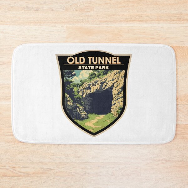 Item preview, Old Tunnel State Park Texas Illustration Travel Art Badge designed and sold by KrisSidDesigns.